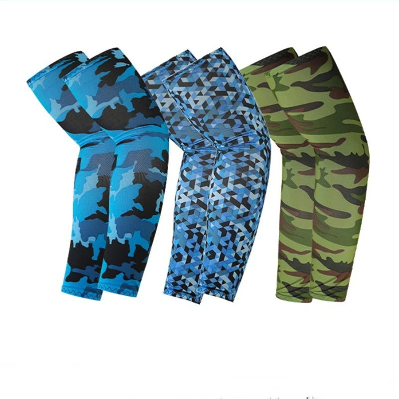 Two Pack Unisex Cooling Arm Sleeves UV Protection For Running Cycling Fishing