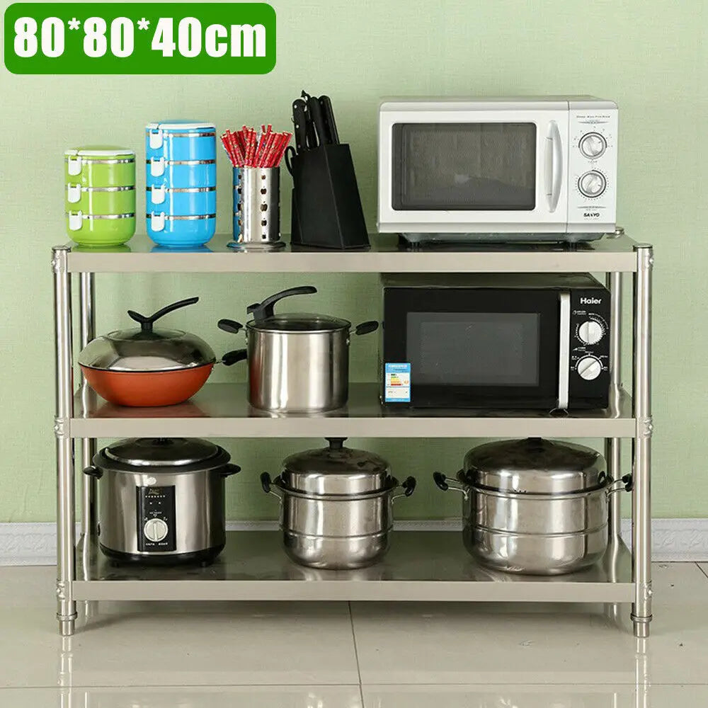 Stainless Steel Heavy Duty Storage Shelving Rack Pantries And Kitchens