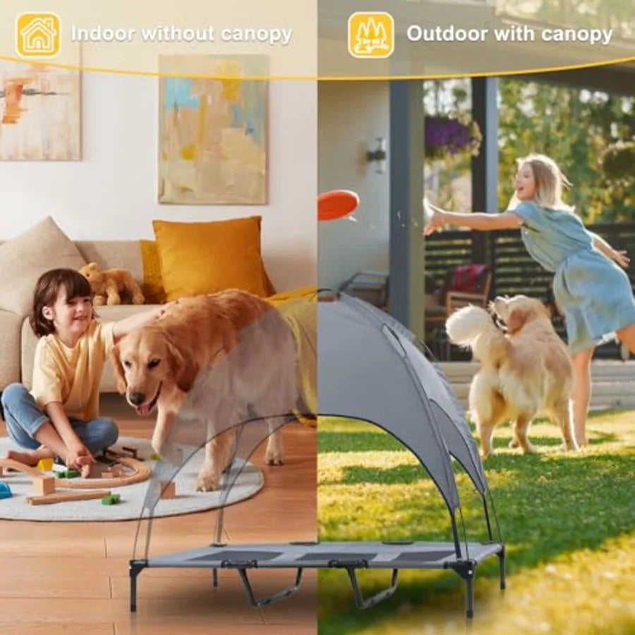 Elevated Dog Bed Canopy Outdoor Waterproof Pet Cot Carry Bag