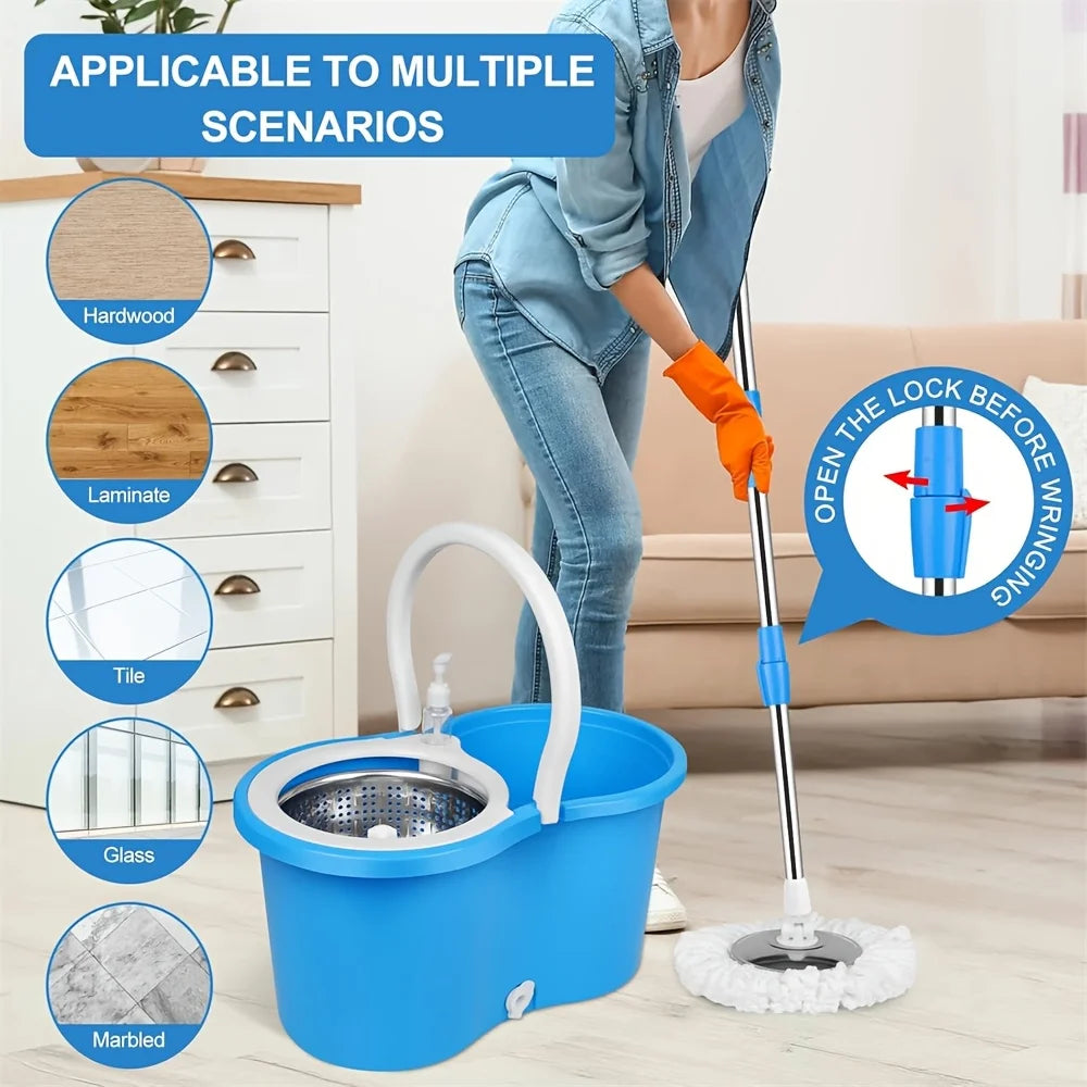 AEHOME Mop And Bucket Wringer Kit With 360 Degree Swivel