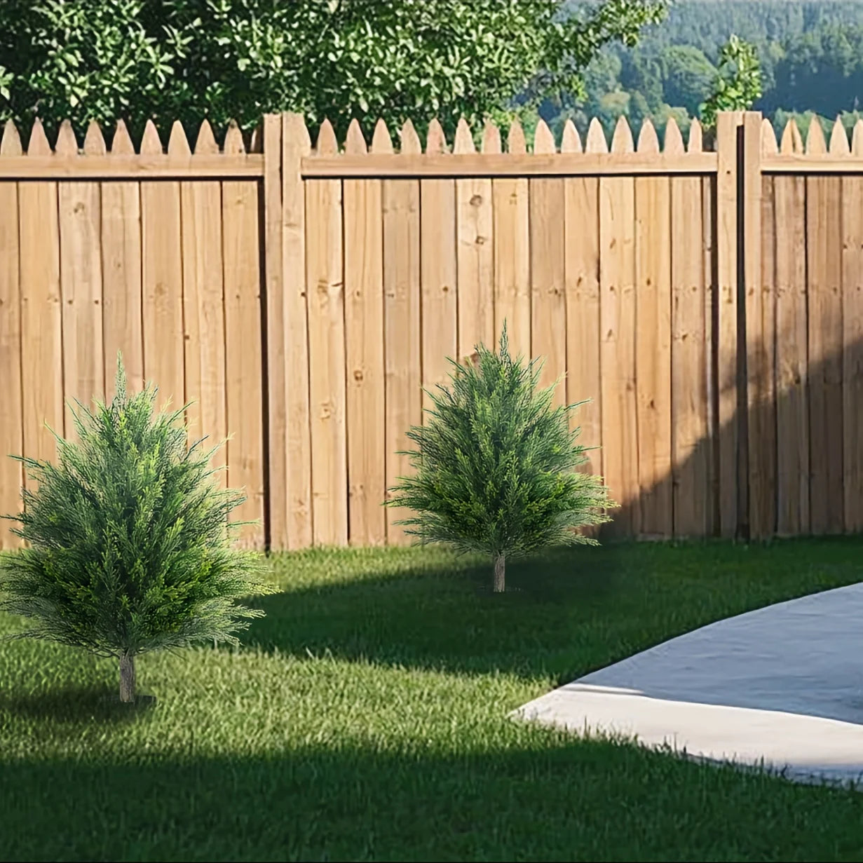 Vitalismo 2 Pack Artificial Cedar Topiary Balls For Indoor Outdoor