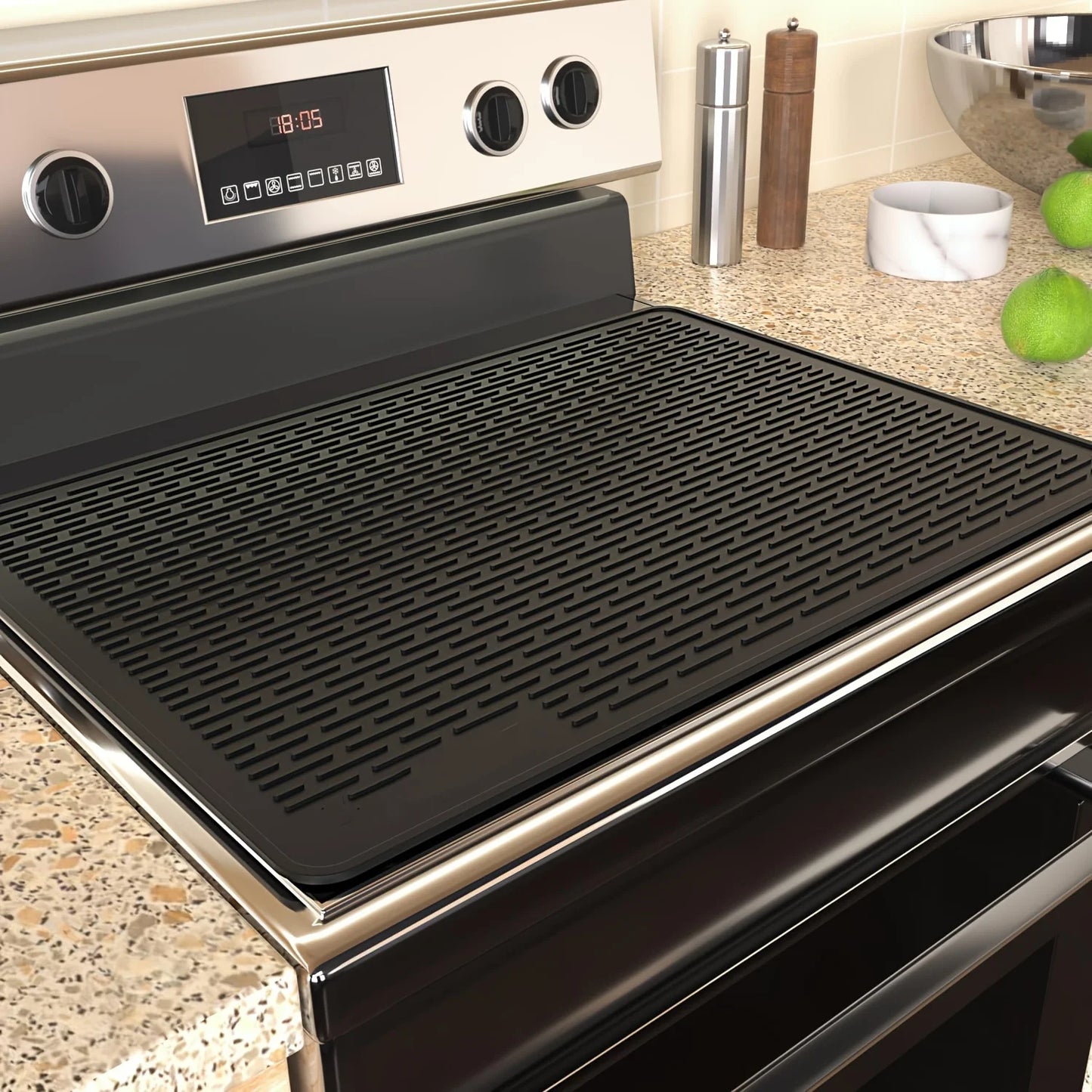Silicone Stove Top Cover Mat For Glass Cooktops Heat Resistant Protector
