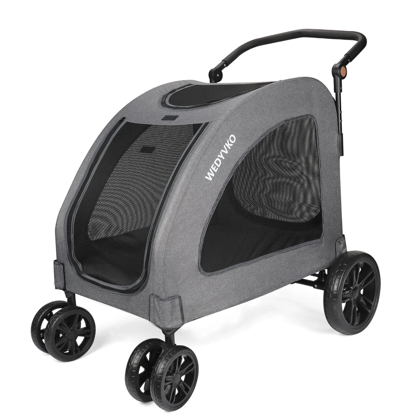 Heavy Duty Large Dog Stroller 120 Lbs 360 Wheels Foldable