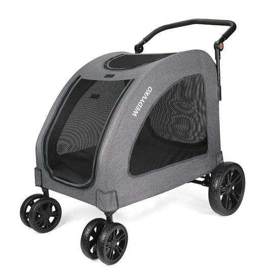 Heavy Duty Large Dog Stroller 120 Lbs 360 Wheels Foldable