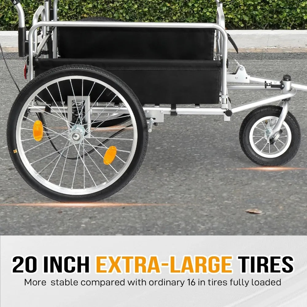 Heavy Duty Bike Cargo Trailer And Folding Bicycle Wagon