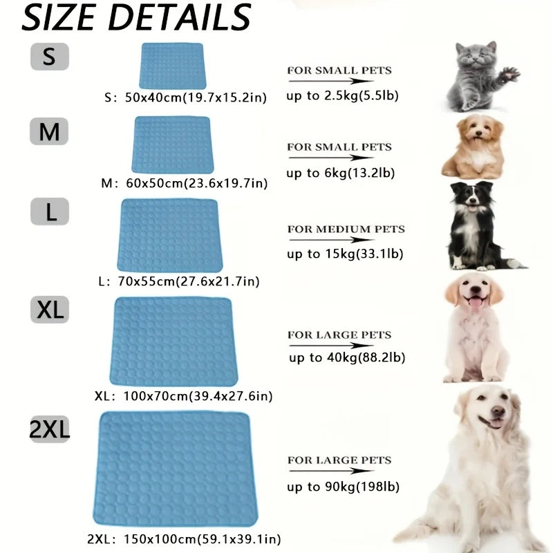 Dog Cooling Mat Self Cooling Pad For All Breeds Everywhere