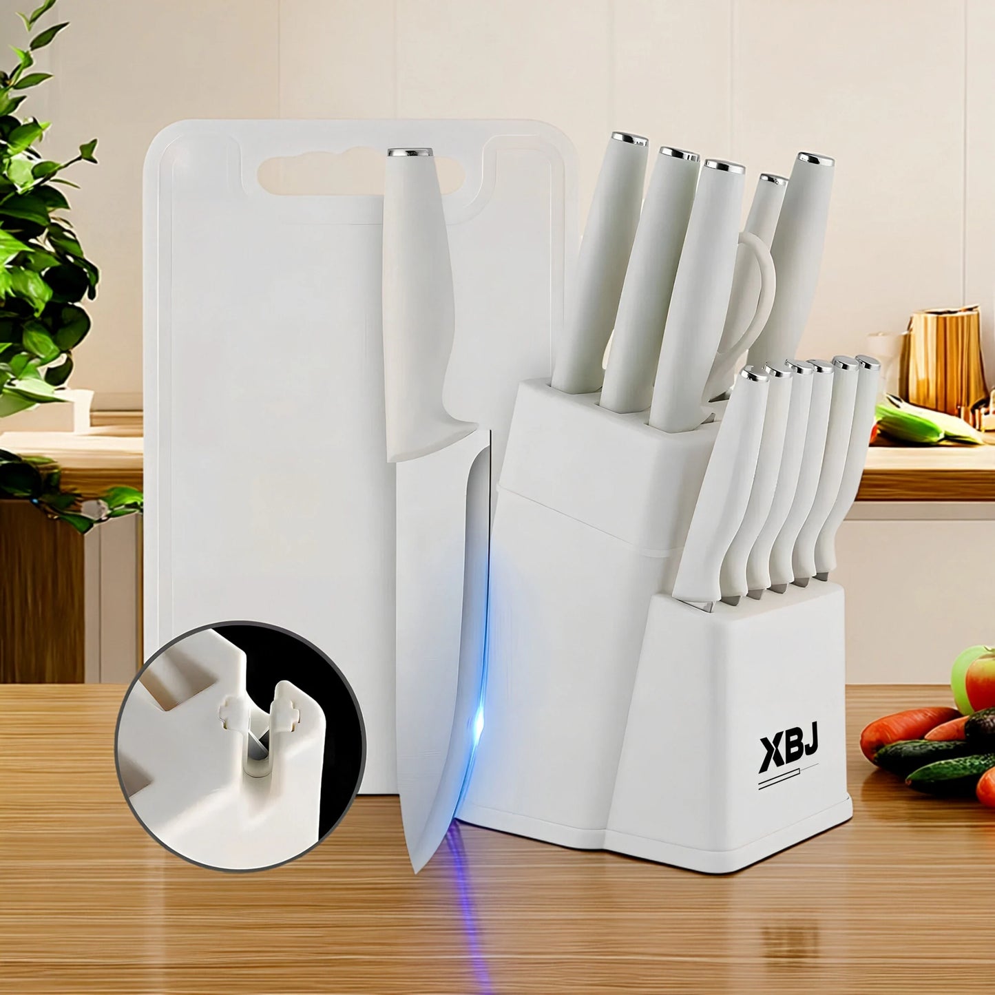 Stainless Steel Knife Set Ergonomic Handle Multi Purpose Kitchen