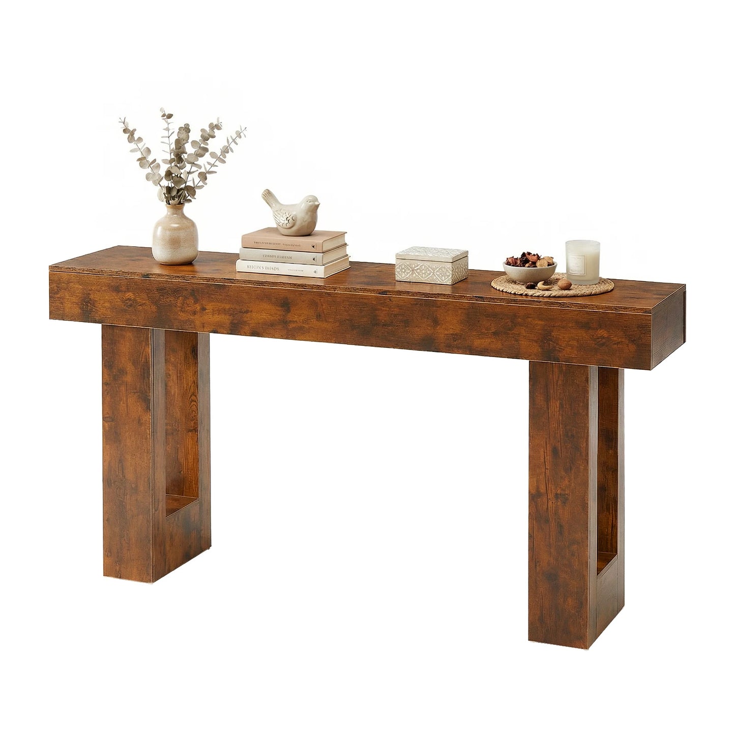 JHK Sofa Table Wood Entryway Console Space Saving Heavy Duty