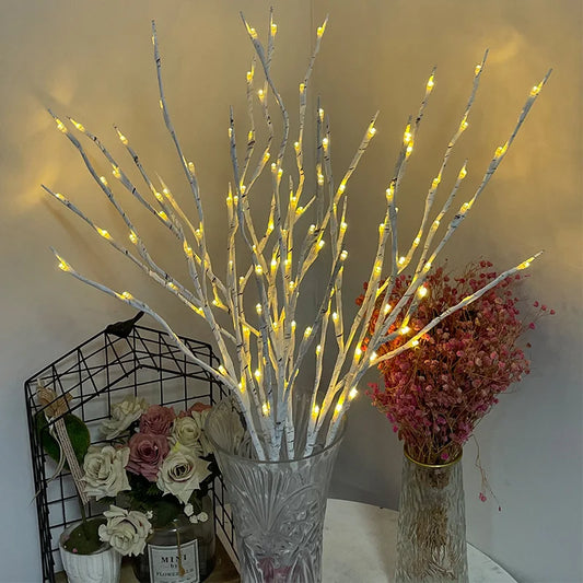LED White Birch Branch Lights 20LED Battery Operated Twig Lamp