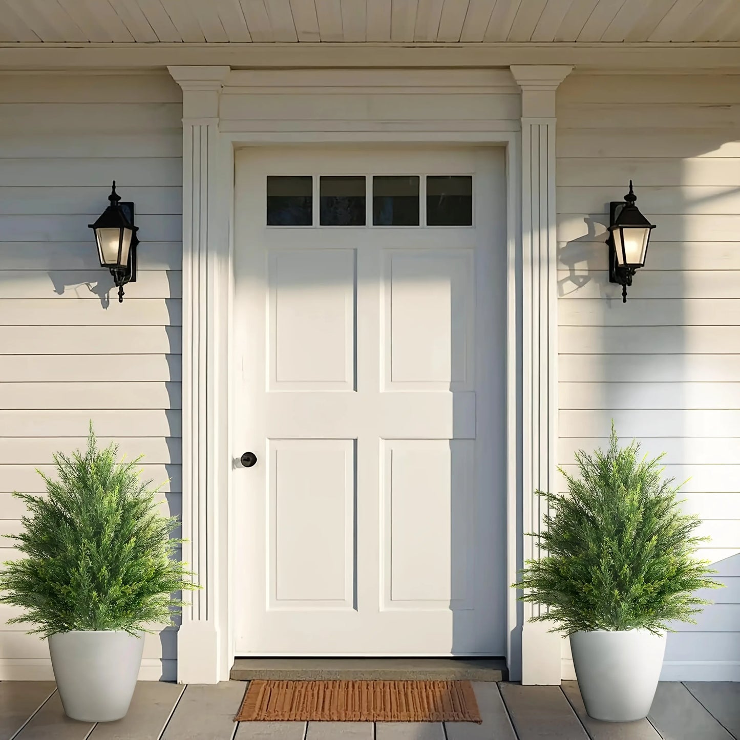 Vitalismo 2 Pack Artificial Cedar Topiary Balls For Indoor Outdoor