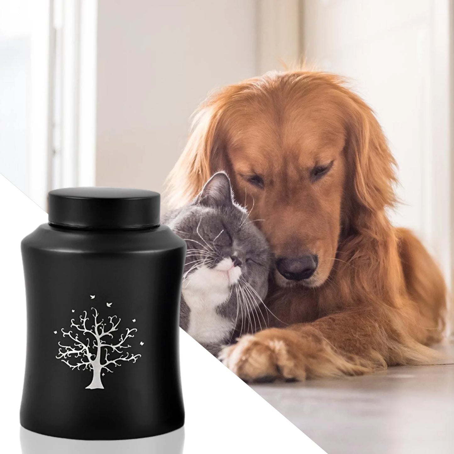 Stainless Steel Pet Urn for Dogs and Cats Cremation Memorial