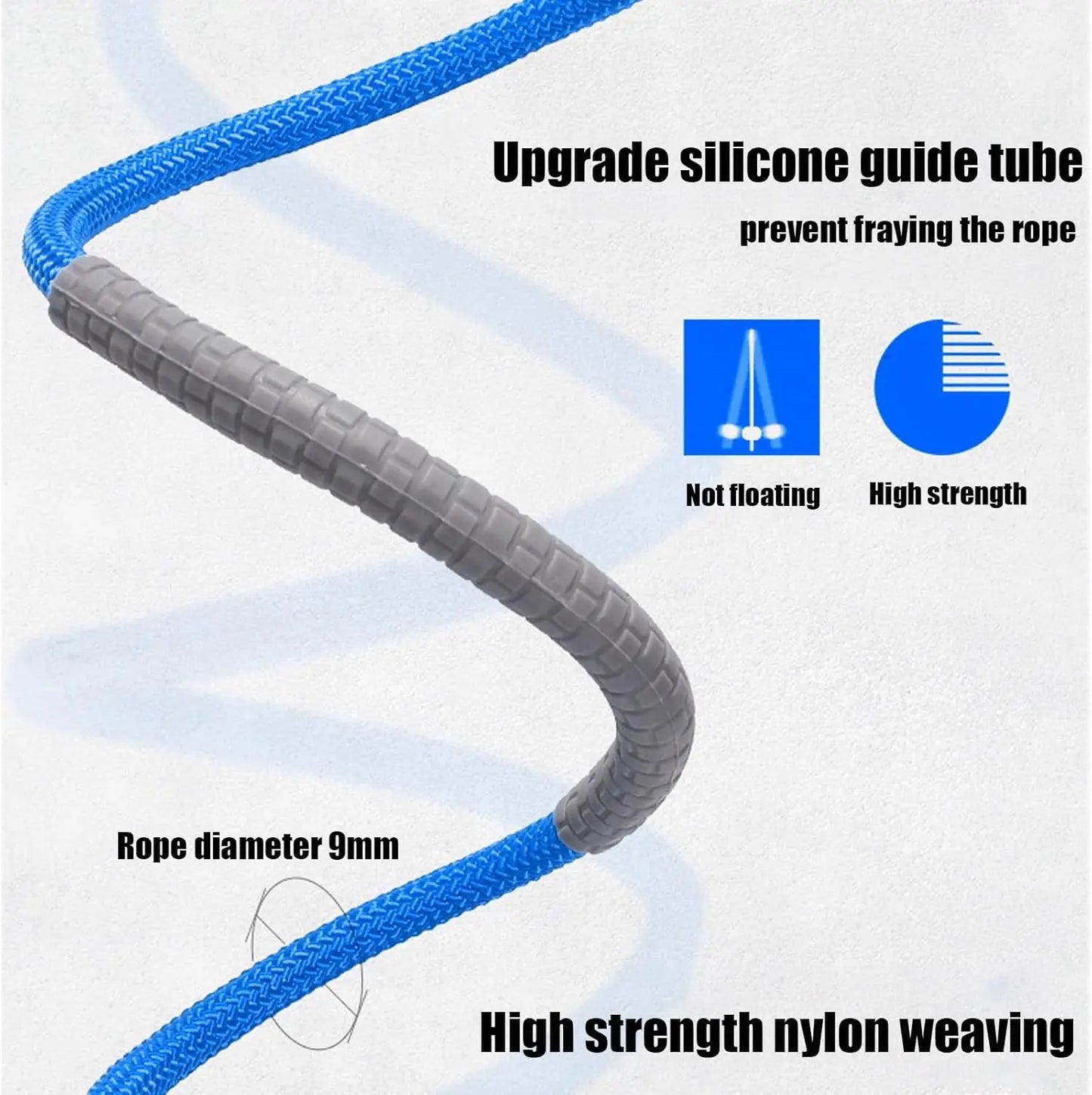 Adjustable Double Dutch Jump Rope Nylon Braided Core 360 Rotation