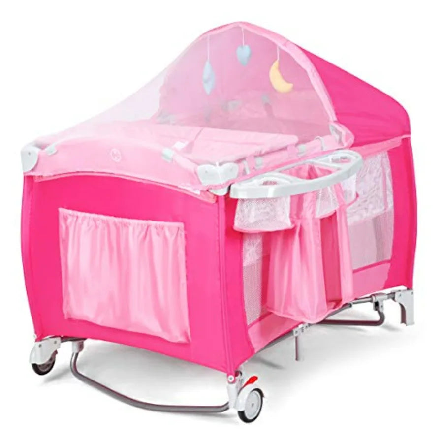 4 in 1 Pack and Play Bassinet Portable Baby Playard