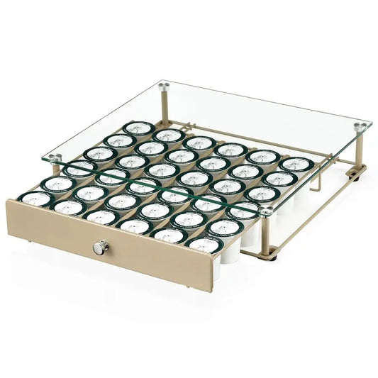 XMSJ Pod Holder With Tempered Glass Top For K CupPods