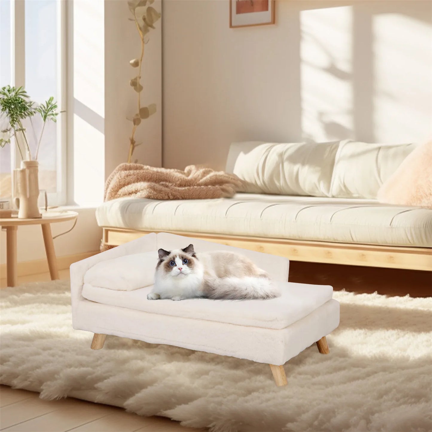 BINGOPAW Waterproof Pet Sofa Bed Raised Lounger For Dogs And Cats