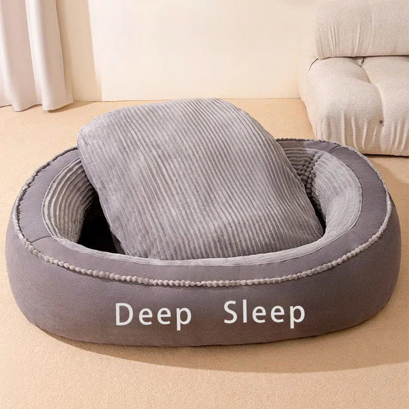 Donut Shaped Pet Bed For Dogs And Cats Washable Cozy