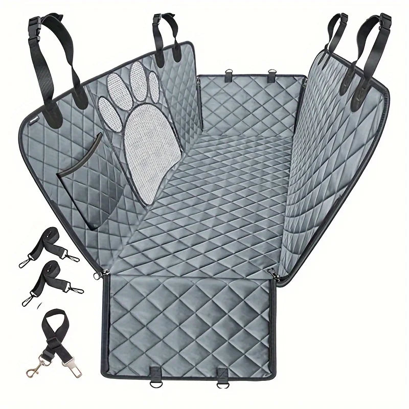 Dog Car Seat Cover Hammock Style Non Slip Waterproof Rear Seat