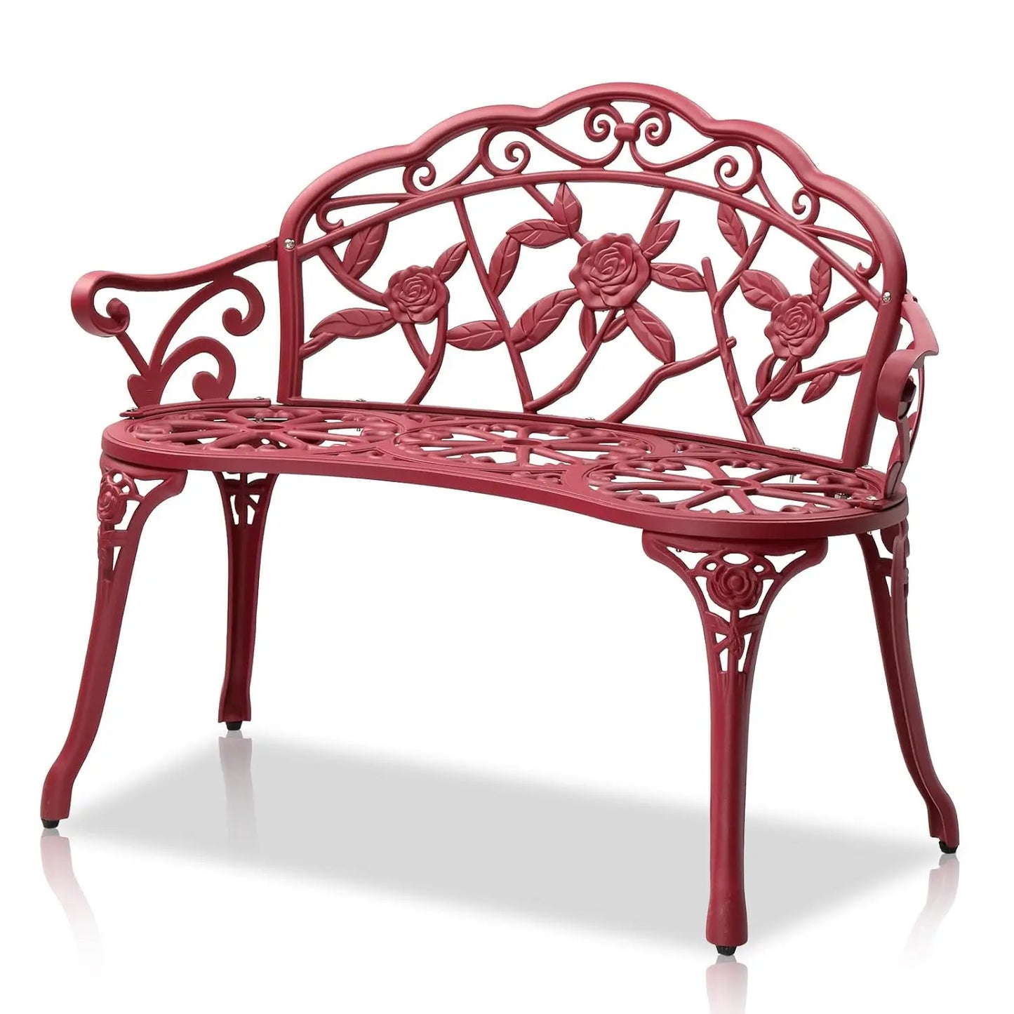 Antique Classic Patio Rose Bench For Two Cast Iron Aluminum