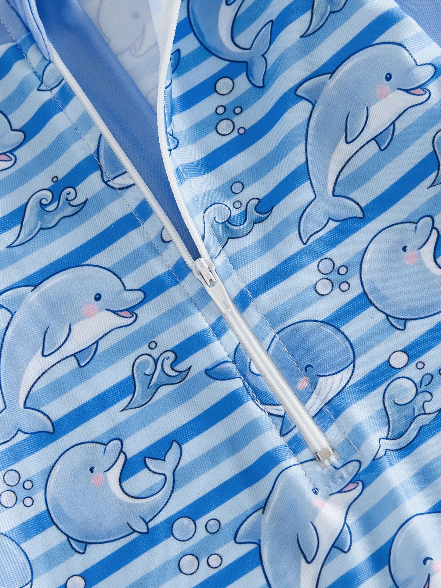 Children Rash Guard Shark Print Swimsuit Set Sun Hat UV