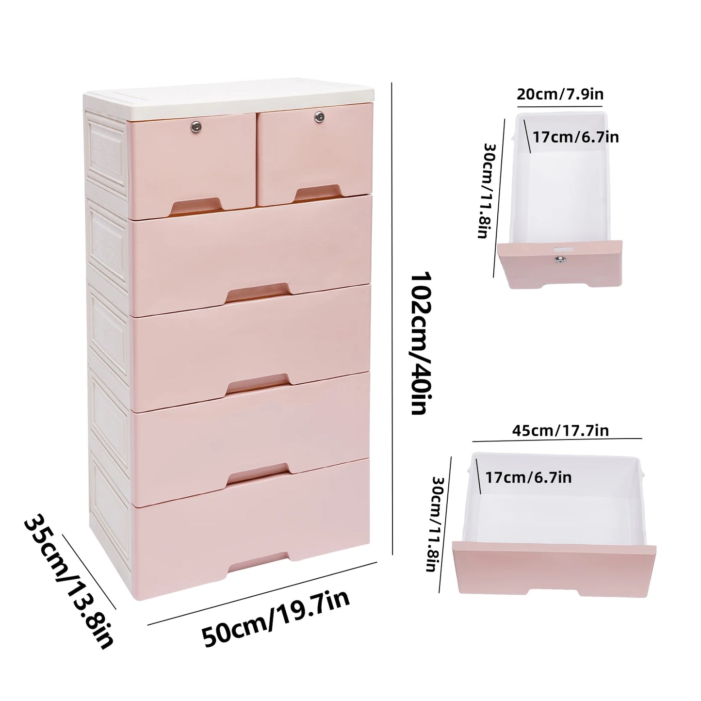 Modern Plastic Dresser Storage Tower For Home Office Bedroom