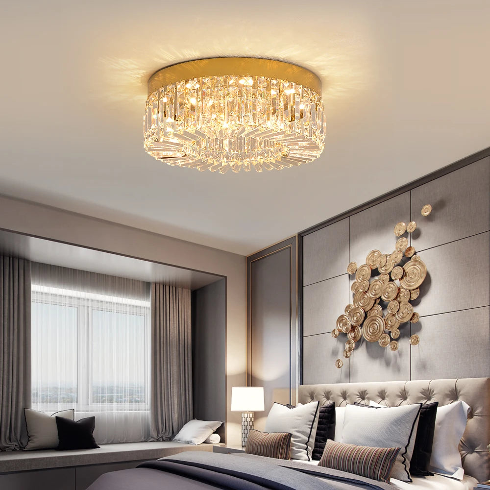 VETRULUS Crystal Ceiling Lamp Living Room Modern Chandelier