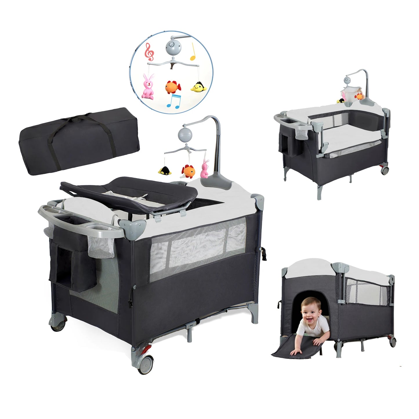 Pack N Play Portable Playard With Bassinet And Changing Table