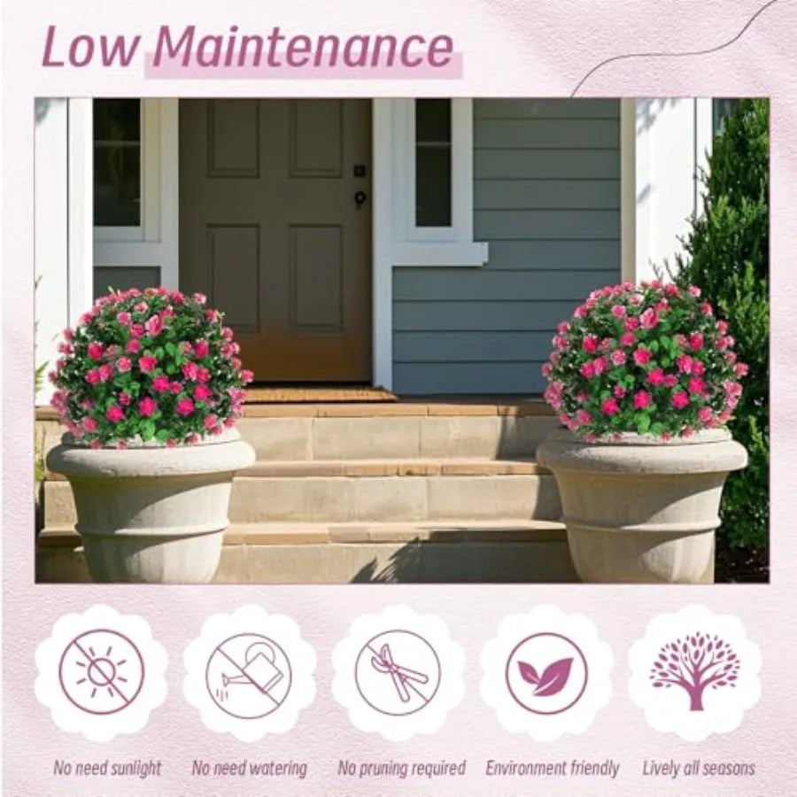 Boxwood Topiary Set Of 6 Outdoor Faux Shrubs UV Resistant