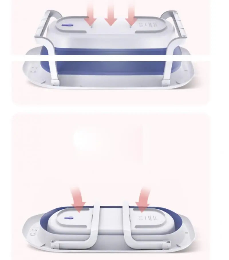 Foldable Baby Bathtub Portable Adjustable Newborn Bath Tub Anti Slip