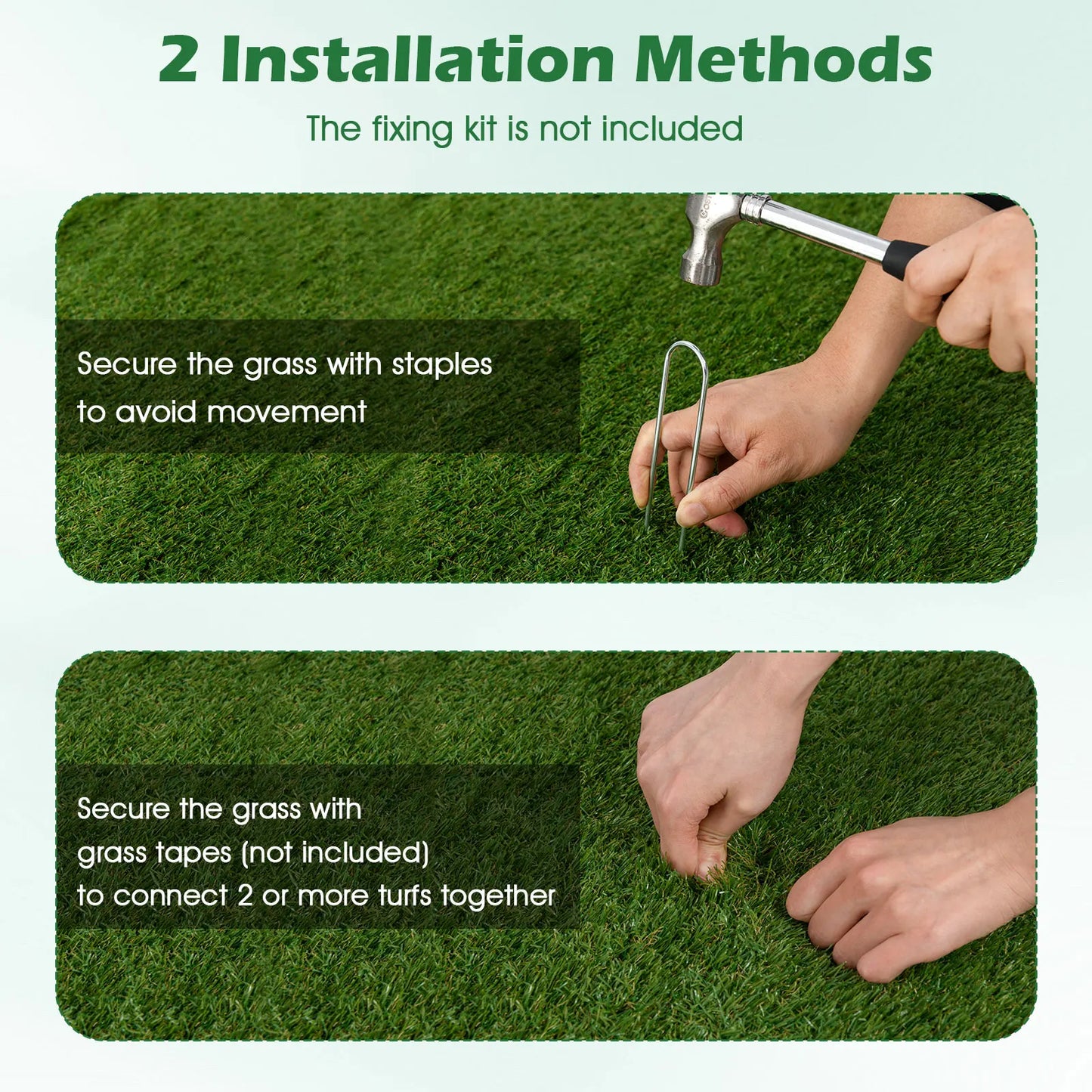 LIFEZEAL Artificial Grass Turf Drainage Holes Nonslip Bottom 60 OZ