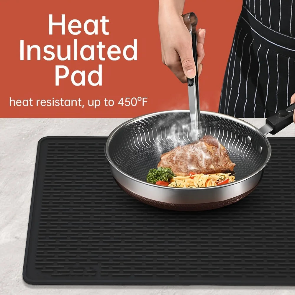 Silicone Stove Top Cover Mat For Glass Cooktops Heat Resistant Protector