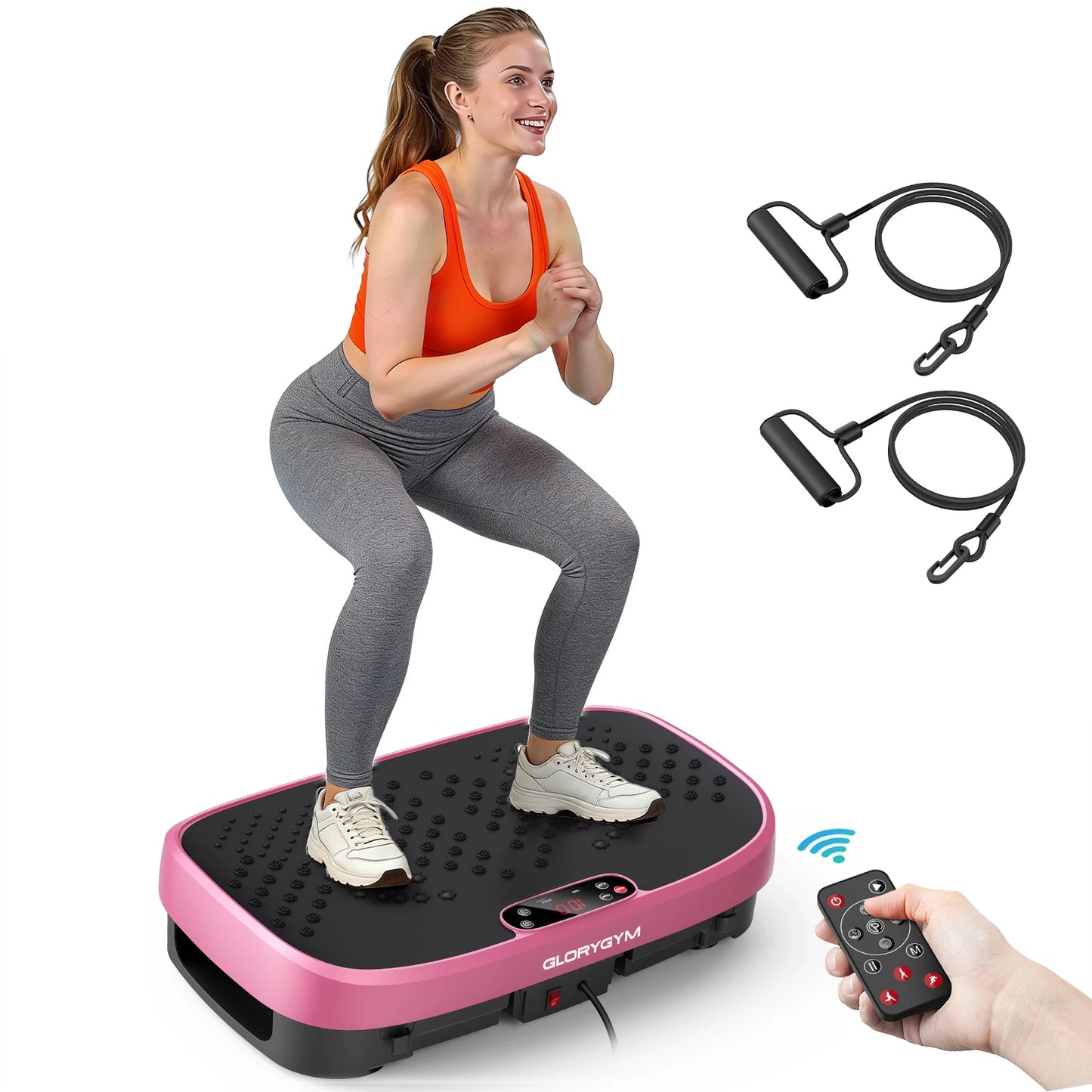 Magnetic Vibration Plate Exercise Machine 330lb Capacity Home Gym 120 Levels
