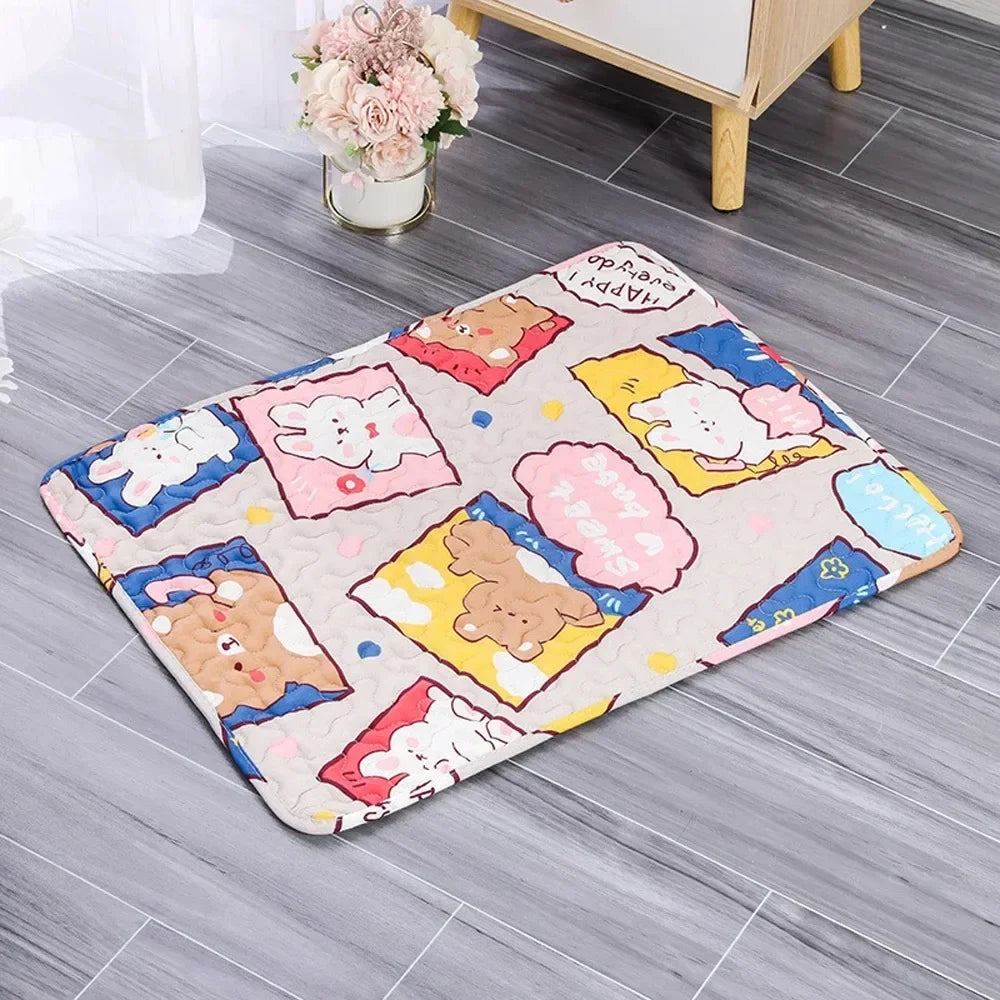 Cooling Ice Silk Pet Mat for Dogs and Cats Cushion