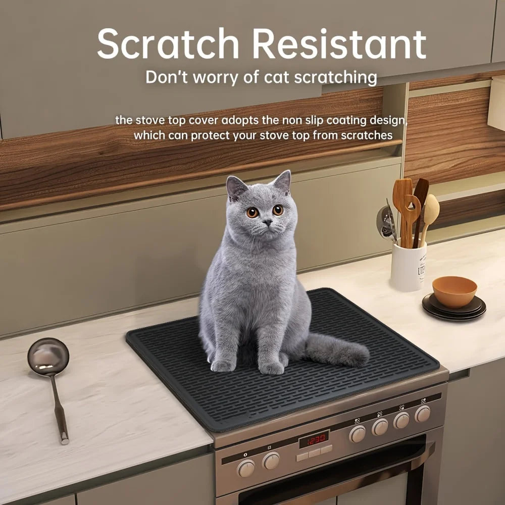 Silicone Stove Top Cover Mat For Glass Cooktops Heat Resistant Protector