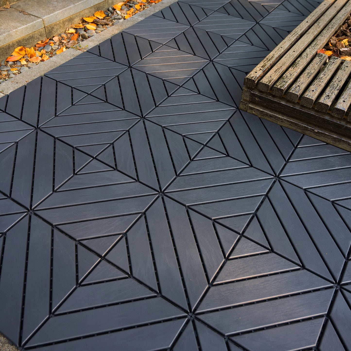 Plastic Interlocking Deck Tiles 44 Pack Patio Decking