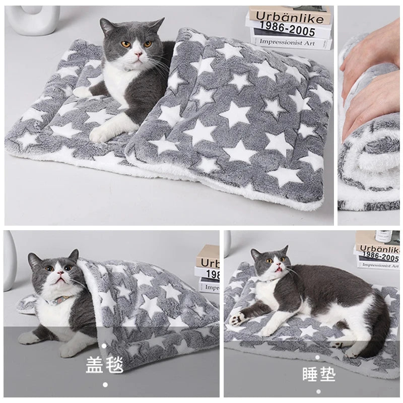 Flannel Pet Sleeping Mat Bed for Dogs and Cats Comfort
