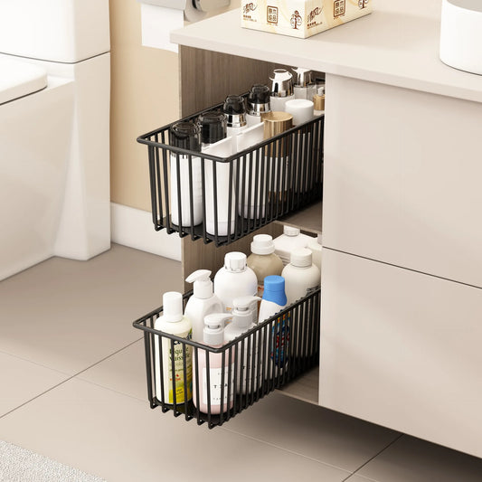 TWISTER.CK Pull Out Cabinet Organizer 2 Pack Drawer Slides For Kitchen