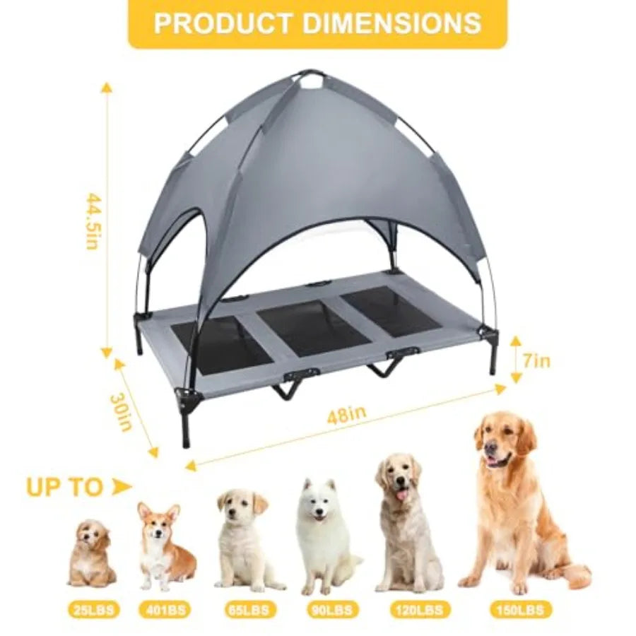 Elevated Dog Bed Canopy Outdoor Waterproof Pet Cot Carry Bag