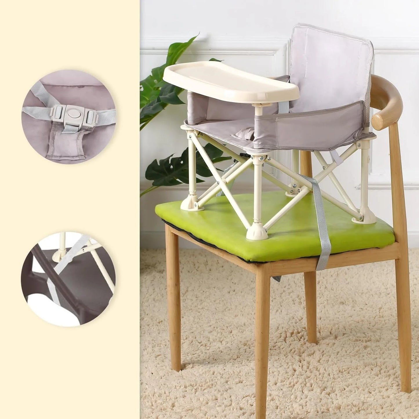 Ubravoo Durable Baby High Chair With Adjustable Footrest