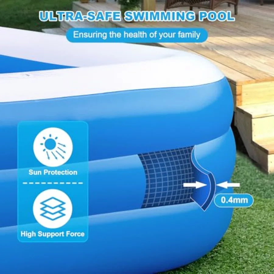 Inflatable Pool For Outdoor Garden Backyard PVC Material Family Use