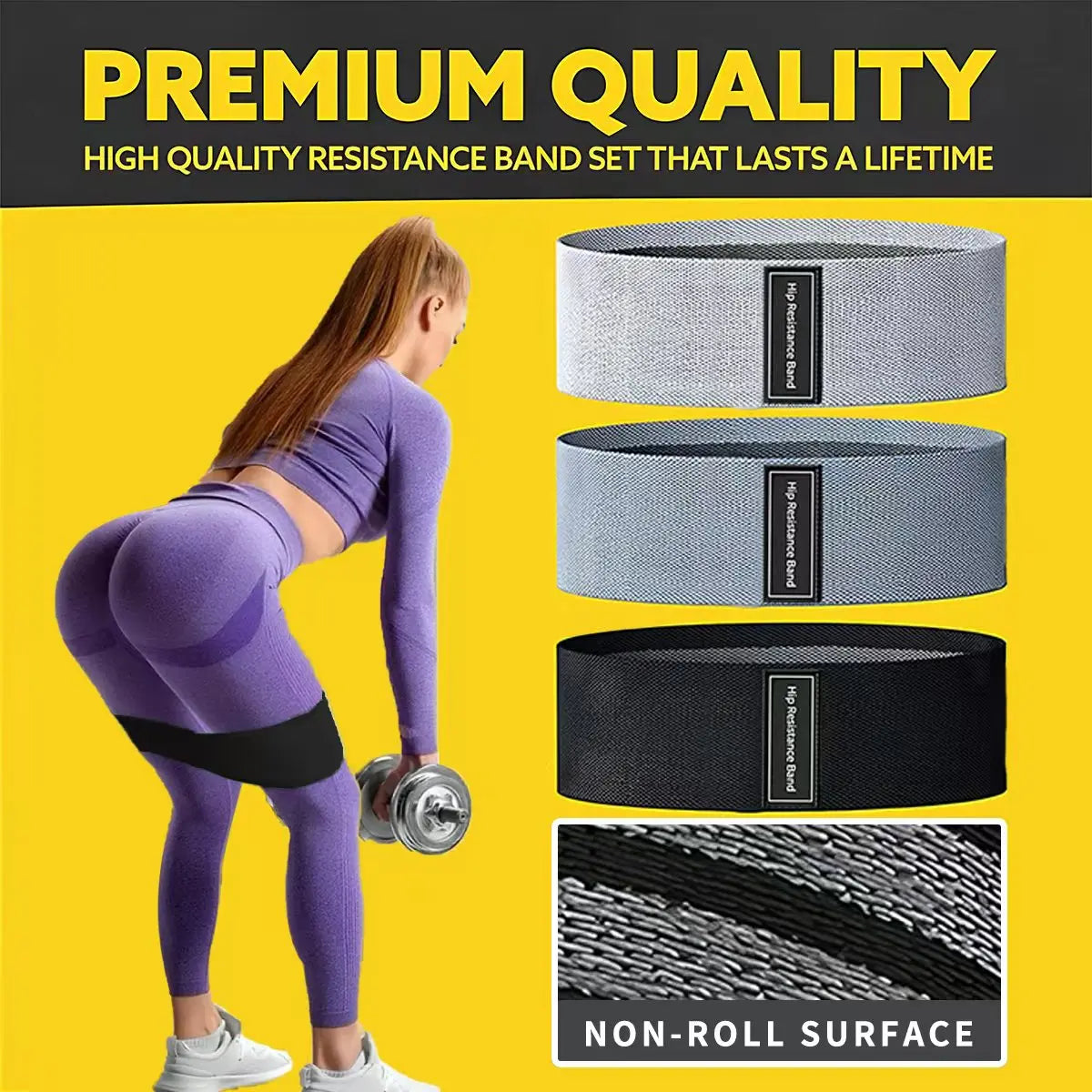 Elastic Resistance Band Set Legs and Hips with Storage Bag