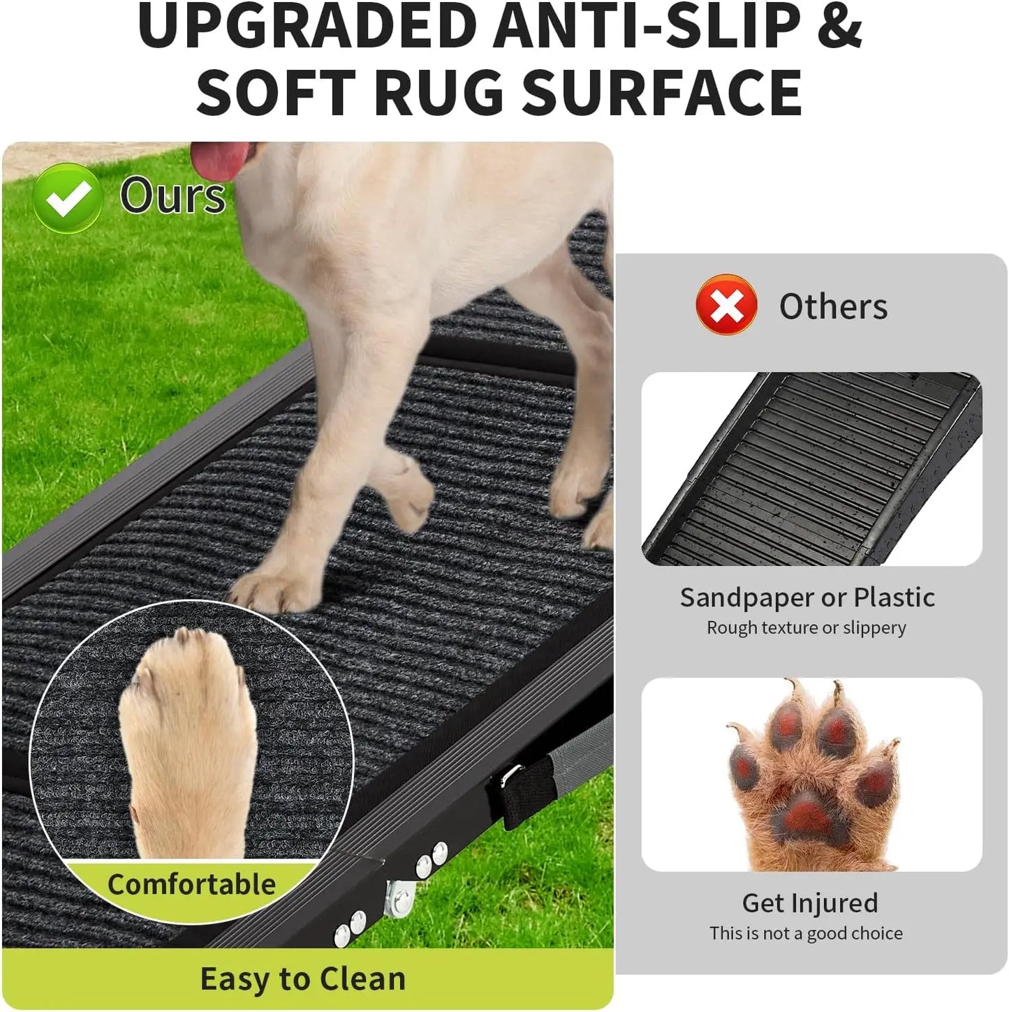 TWISTER.CK Dog Ramp Non Slip Quad Fold For Large Dogs