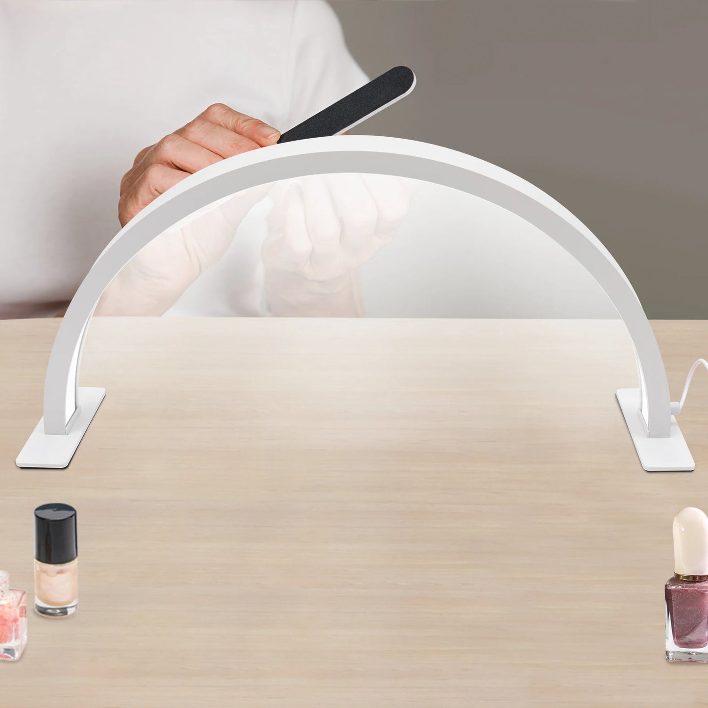 LED Half Moon Lamp With Adjustable Brightness For Nail Art