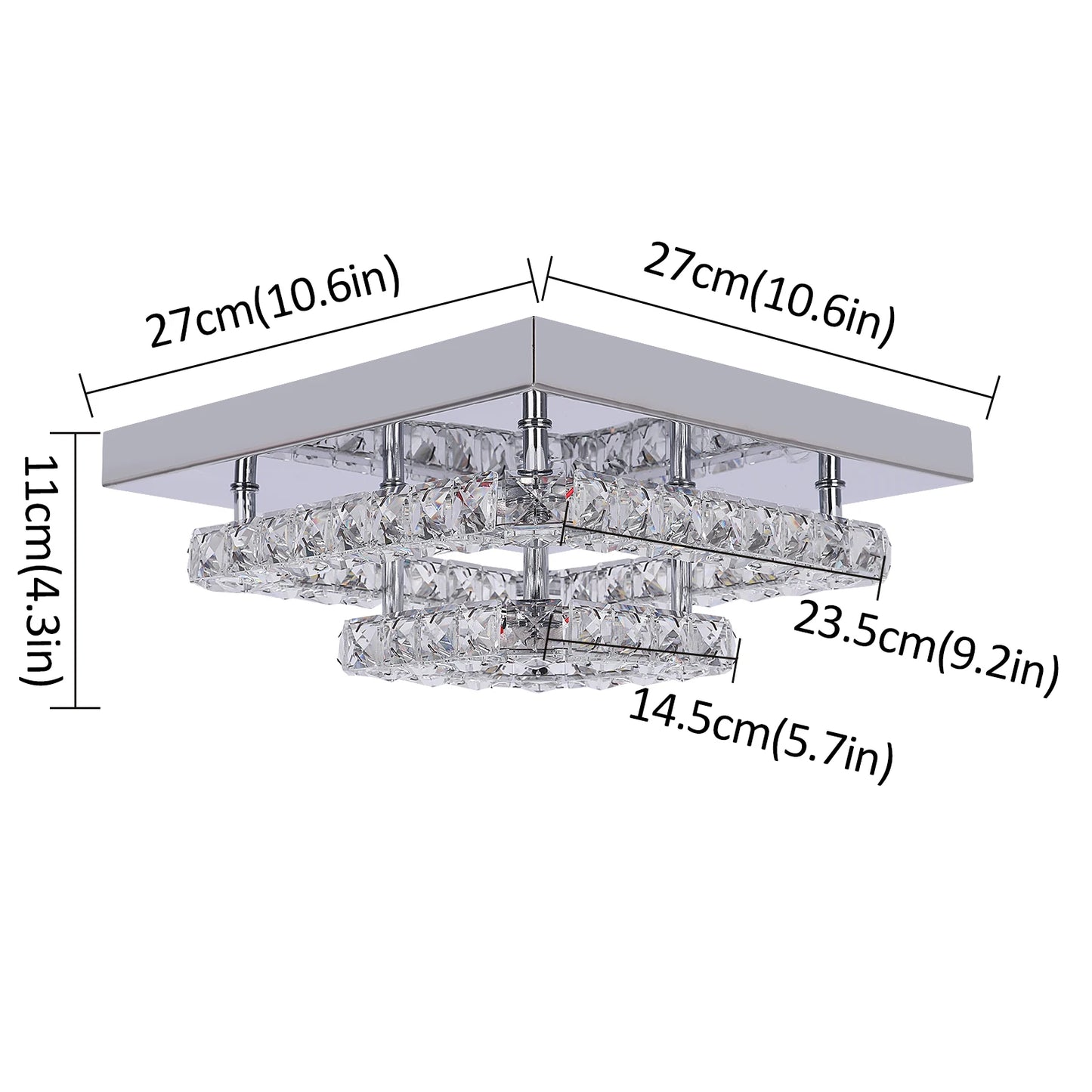 VETRULUS Crystal Chandelier Luxury Living Room Lighting Fixture