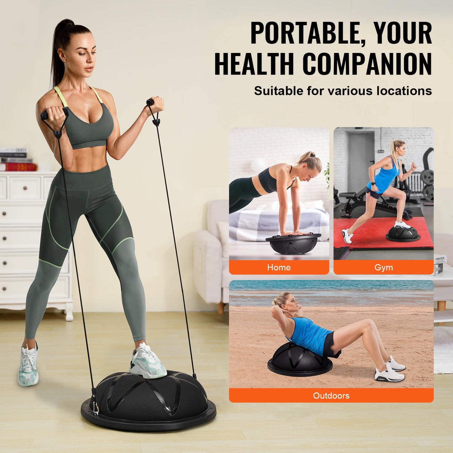 SucceBuy Exercise Ball Trainer 660 Lb Capacity Stability Yoga Ball