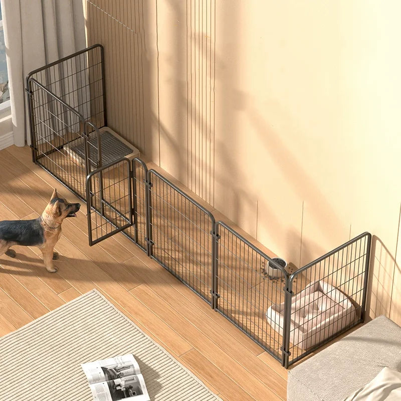 Foldable 4 6 Panels Dog Fence Playpen Heavy Duty Kennel