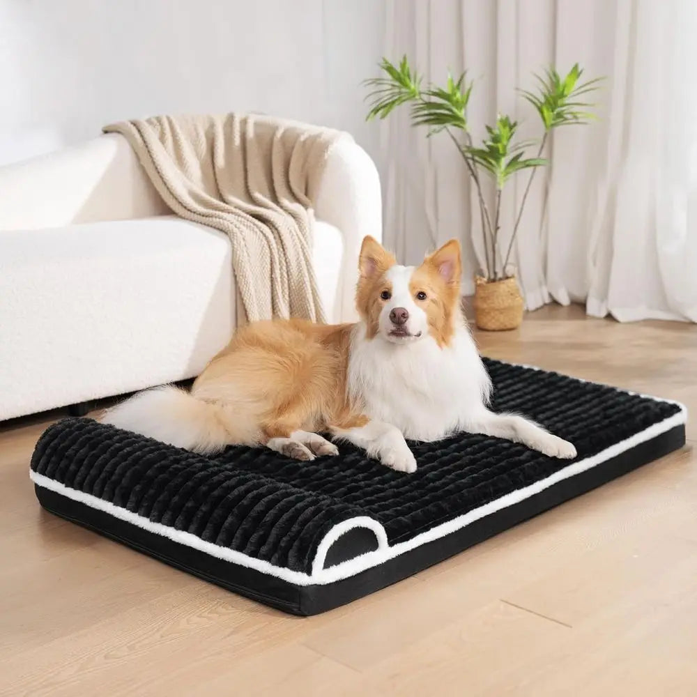 Orthopedic Dog Bed With Pillow And Waterproof Removable Washable Cover