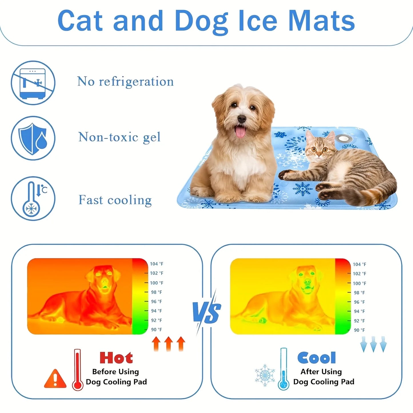Self Cooling Pet Bed For Dogs And Cats Easy Cleaner