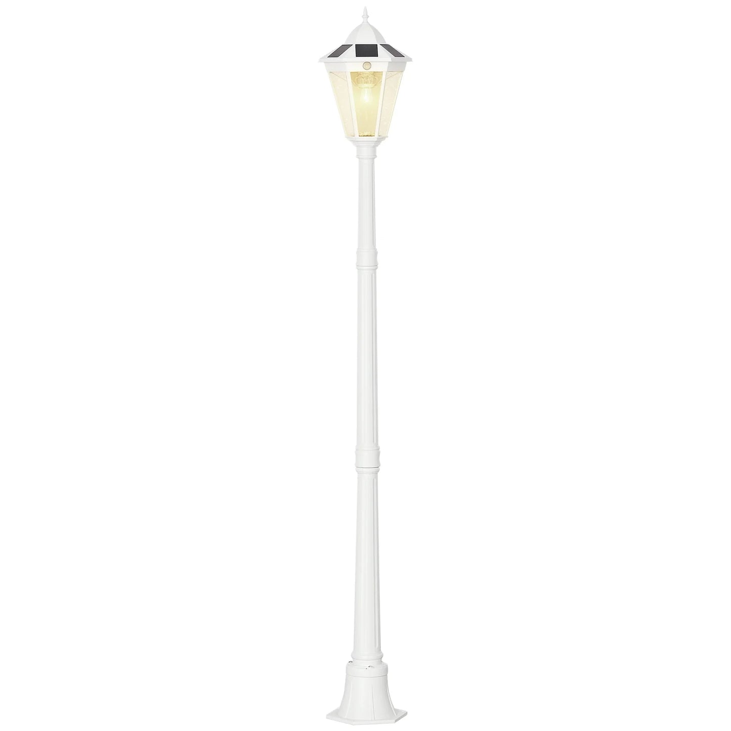 Outdoor Lamp Post Light With Glass Adjustable Brightness