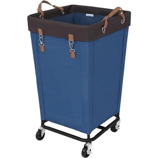 Laundry Basket With Wheels Rolling Hamper For Home Dorm Closet