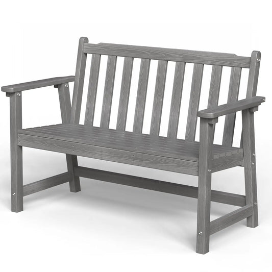 HDPE Outdoor Garden Bench All Weather Patio And Backyard